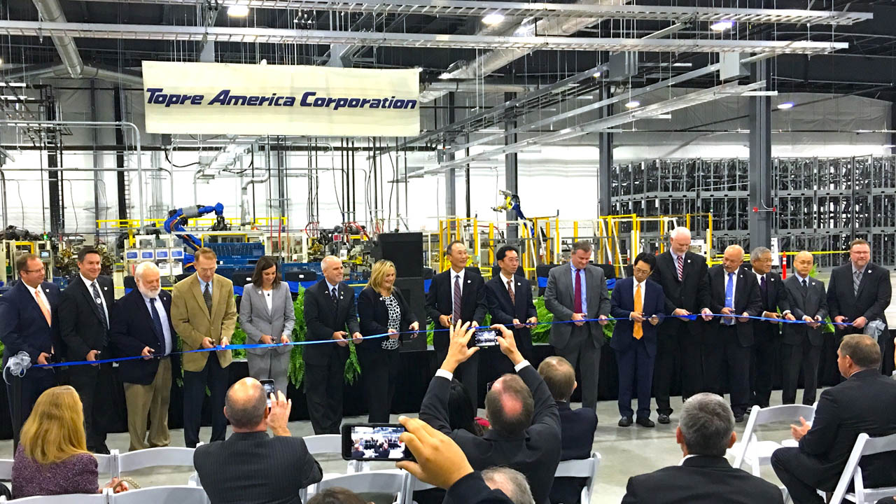 Topre America Opens 174,000 Square-Foot Facility on Historic Site