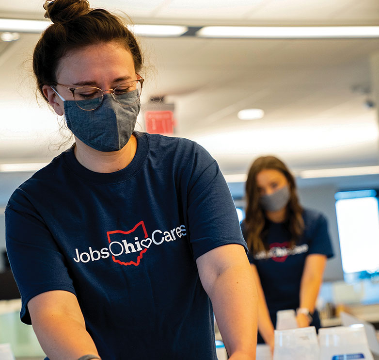 JobsOhio Cares Team with PPE toolkits Columbus, Ohio