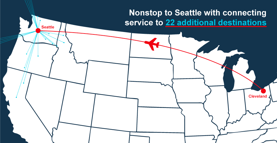 Alaska Air Cleveland Seattle Map